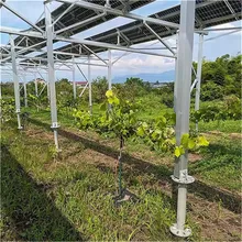 Système de montage solaire à support au sol centralisé à grande échelle et système de montage de ferme solaire