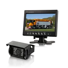 7" Sistema de cámara CCD de vista trasera para automóviles