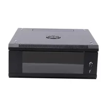 24" Kabinet Rafı Kablo Yönlendirme Portu 4U Duvara Monte Sunucu Rafı Ağ