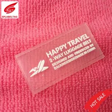 Transparente geprägte Buchstaben PVC Gummi Patch