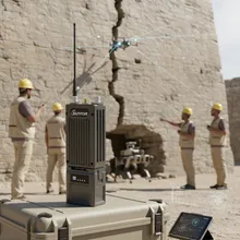 AES256 راديو شبكي محمول آمن 4W حماية تشفير بيانات بروتوكول الإنترنت اللاسلكية