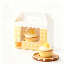 Scatola regalo in carta per imballaggio di torte e pasticcini da forno personalizzata in PVC