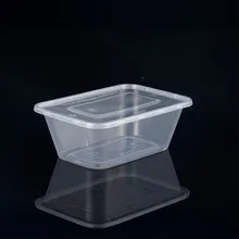 스택 가능한 일회용 PP 플라스틱 식품 용기 투명 대용량 직사각형 테이크아웃 도시락 상자