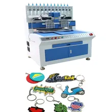 Máquina de Dispensa de Silicone em PVC para Fazer Patches de Borracha, Chaveiro em PVC
