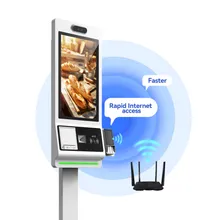 Sistema di Checkout Self Service Interattivo 32-Inch Schermo del Sistema Operativo Windows Scanner di Codici QR Stampante di Ricevute 21.5-Inch