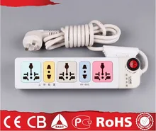 Bewegliche Multifunktionsfarbige Verlängerungs-Elektro-Multiplen-Steckdose