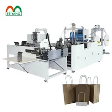 Otomatik Kağıt Torba Kolu Yapma Makinesi Kıvrılmış İp Kolu Yerleştirme Makinesi