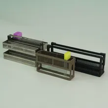 Tarro de almacenamiento de diapositivas de microscopio de plástico de alta calidad con soporte para tinción