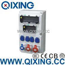 กล่องปลั๊กไฟพลาสติก Qixing ประกอบด้วย RCCB MCB ปลั๊กไฟที่ปรับแต่งได้