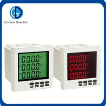 三相インテリジェントデジタル電流計多機能モニターおよび制御計器、高精度LCD/LEDディスプレイ付き