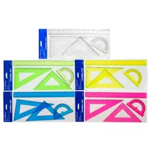 Set di strumenti di misurazione trasparente per studenti scolastici 4PCS 30cm set di righelli matematici