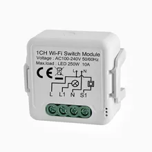 โมดูลควบคุมระยะไกลด้วย WiFi ขนาดเล็ก DIY อัตโนมัติพร้อมตัวจับเวลา Mvava RoHS CE 16A สวิตช์อัจฉริยะสำหรับ Alexa Google Home โมดูลเบรกเกอร์