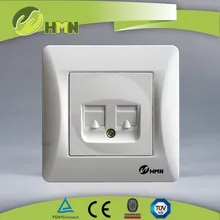 EU規格 RJ11+RJ45 電気ソケット データソケット テルソケット
