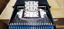 Scatola di terminazione in fibra ottica 1u Rack di patch ottico in fibra 24 48 Telaio di distribuzione ottica a nucleo Scatola per cavi FTTH montabile su rack
