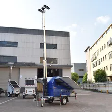 Sistema di monitoraggio con rimorchio per telecamera CCTV alimentata a energia solare