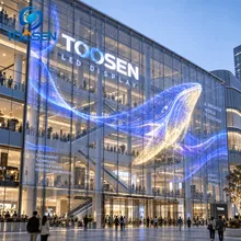 Écran LED transparent personnalisé pour fenêtres de bâtiments commerciaux Écran LED transparent personnalisé pour fenêtres de bâtiments commerciaux