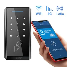 قفل ذكي ماسح ضوئي لرمز الاستجابة السريعة مقاوم للماء قارئ بطاقة RFID NFC نظام التحكم في الوصول باللوحة المستقلة للتحكم في الوصول إلى الأبواب