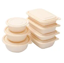 Kompostierbarer Takeout-Essensbehälter Einweg-Clamshell biologisch abbaubares Maisstärke-Geschirr