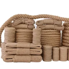 12mm Étiquettes en corde de chanvre multi-usages, cordes d'emballage cadeau, cordes en chanvre décoratives