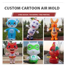 Benutzerdefiniertes aufblasbares Cartoon-Tiermodellspielzeug, gehendes Cartoon-Figurmodell, benutzerdefinierte PVC-Außenaufblasbares Modelldesign