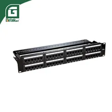 Painel de Conexão OEM Jack UTP LAN 1u 19 Polegada Rackmount RJ45 CAT6 CAT6A Painel de Conexão UTP de Rede 48 Port Rackmount