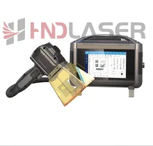 Imprimante à jet d'encre automatique laser portable 30W pour le codage de dates sur vin/boîte/carton, machine de marquage intelligent en lettres métalliques