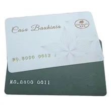 Benutzerdefinierte Heißpräge-Silber-Prägungscode spezielle Handwerks-PVC-Smartkarte