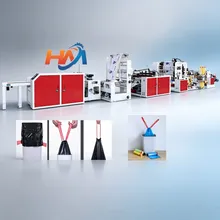Máquina de fabricación de bolsas de basura con cordón controlada por computadora