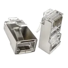 CAT5E 8P8C Connettore schermato RJ45 modulare con guscio metallico