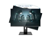 Computer desktop compatto con schermo touch e tastiera e mouse eleganti