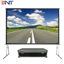 Bnt Größere Raum Vorderer Hinterer Stand Projektorleinwand 16: 9 200 Zoll Schnellfaltleinwand
