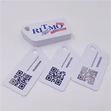 Impression personnalisée Code QR Fréquence 13.56MHz Cléfob RFID Carte PVC Étiquette NFC Porte-clés NFC Carte Nimi