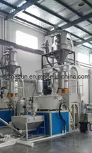 หน่วยผสมสารผสมพีวีซีอัตโนมัติสำหรับการผสมสีในการอัดรีดพลาสติก เครื่องผสมร้อนและเย็น เครื่องผสมผงพลาสติก