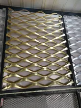 Rete metallica espansa perforata decorativa color oro per soffitto
