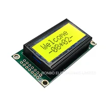 8×2 โมดูล LCD ตัวอักษร FSTN, 8-Bit อินเตอร์เฟซ MCU, COB LCM พร้อมไฟแบ็คไลท์สีเทา