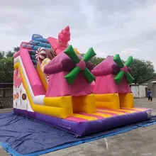 Spaß anpassbare 8.5X5X6.5m aufblasbare Wasserrutsche für Kinder mit Pool