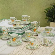 24-Piece Kleur Cadeau Doos Keramische Thee Koffie Mok Set