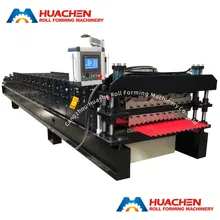Hochmoderne Doppel-Roofingblech-Herstellungsmaschine mit hochpräzisem Rollformingsystem
