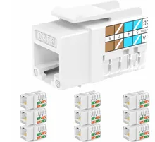 CAT6 UTP RJ45 Modul Jack Keystone Tanpa Alat Ethernet RoHS untuk Pelat Dinding