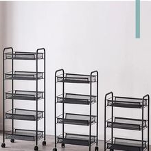 Carrello di stoccaggio per cucina con ruote a spinta, scaffale multi-strato rimovibile, carrello piccolo per la conservazione delle verdure