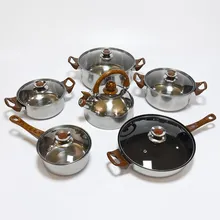 Set di pentole in acciaio inossidabile antiaderente per cucina, set di pentole antiaderenti per la casa
