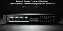 Contrôle à distance du réseau 4X8 Chaîne professionnelle 1u Processeur audio numérique en rack