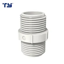 PVC-Fitting mit weiblichem Gewinde-Nippel und Schraubengewinde