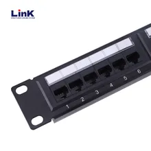 19" แร็คเมาท์ความเร็วสูง Cat5e แพทช์แพนลสำหรับติดตั้งในตู้เครือข่าย