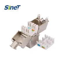 ปลั๊กป้องกันที่ไม่ต้องใช้เครื่องมือ CAT6 RJ45 แจ็คโมดูลาร์ STP