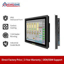 18.5 Inch Ingebedde Industriële Computer Capacitive Touchscreen Fanloze Ontwerp voor Slimme Fabrieksapplicaties