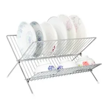 Scolapiatti pieghevole supporto per piatti in acciaio inox rack per piatti pieghevole