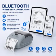 Tragbarer Drucker für mobile thermische Mini-Bluetooth-Belegfoto-Etikettenaufkleber ohne Tinte