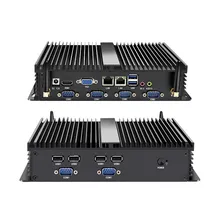 Computadora Industrial de Caja PC Integrada Mini Computadora con RS232 Doble LAN Diseño Sin Ventilador