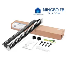 Faseroptischer RJ45 Patchpanel 24 Port CAT6 UTP STP ODF Kupferverteilungsrahmen Rackmodul Kabelmanagement 1u